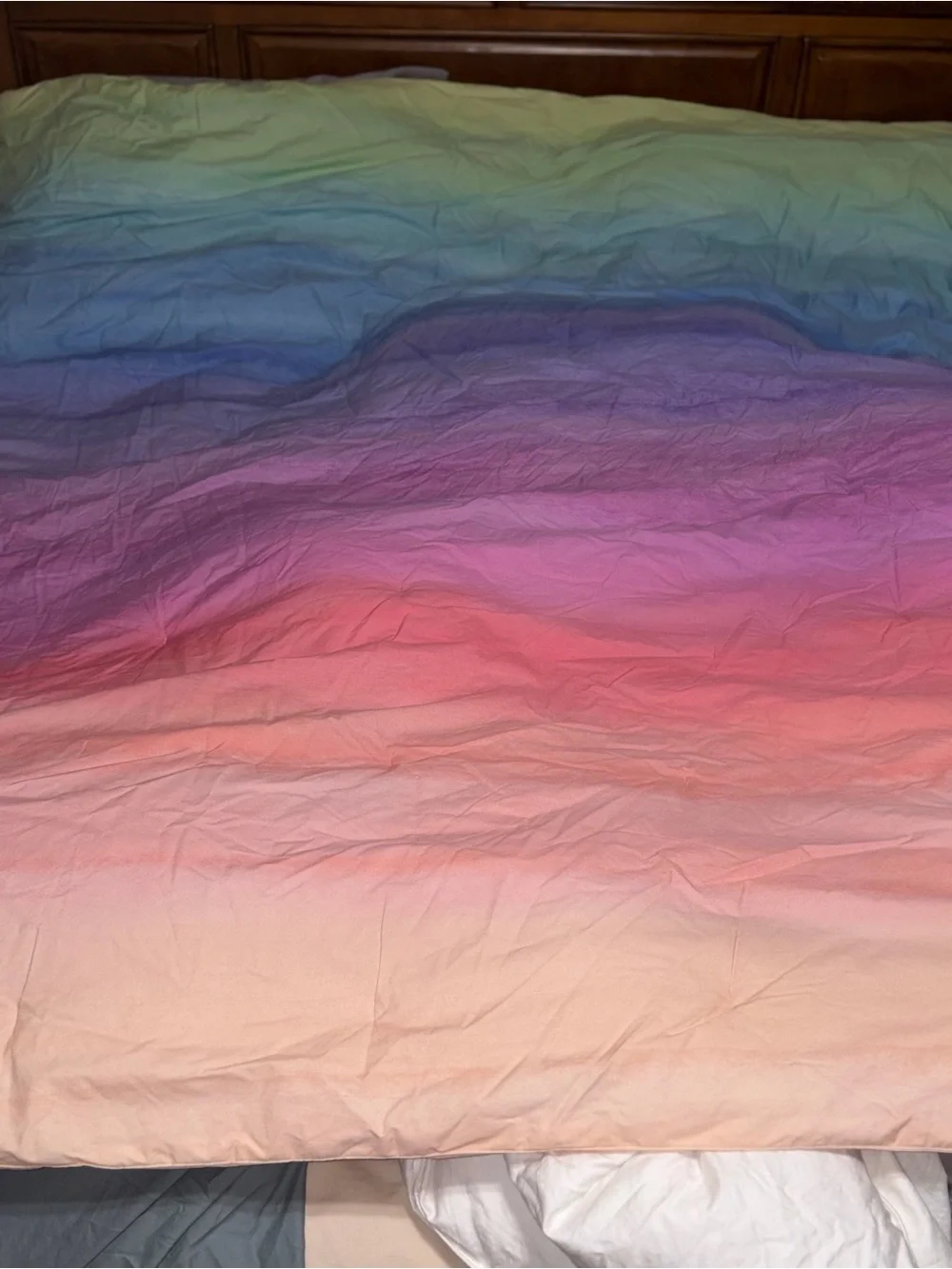 Nwot Pottery Barn | Watercolor Rainbow Ombre Comforter Bedding in Full/Queen